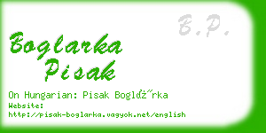 boglarka pisak business card